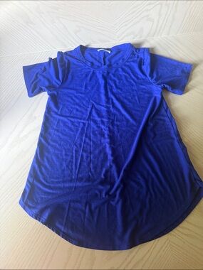 Zenana Outfitters Short Sleeve Tunic in Royal Blue🌺